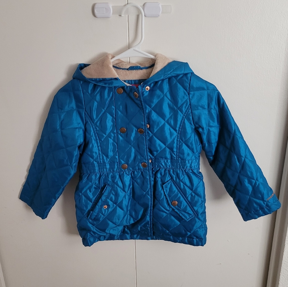 London Fog Teal Quilted Kids Puffer Jacket